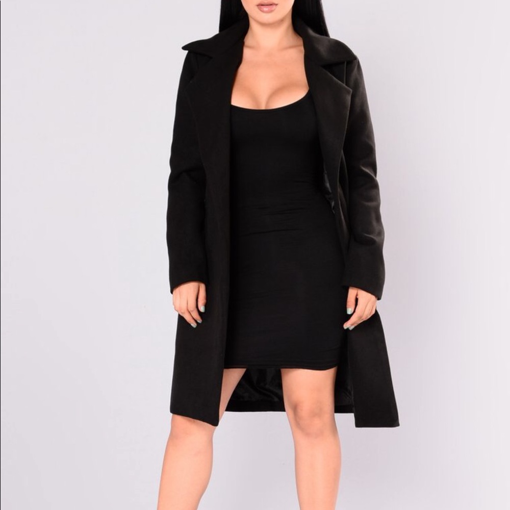 Fashion Nova Upper East Side Coat - Black